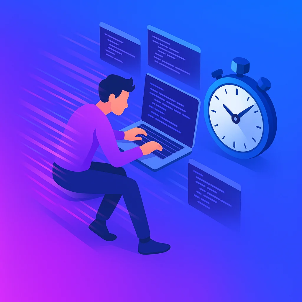 Hero image showing rapid development workflow